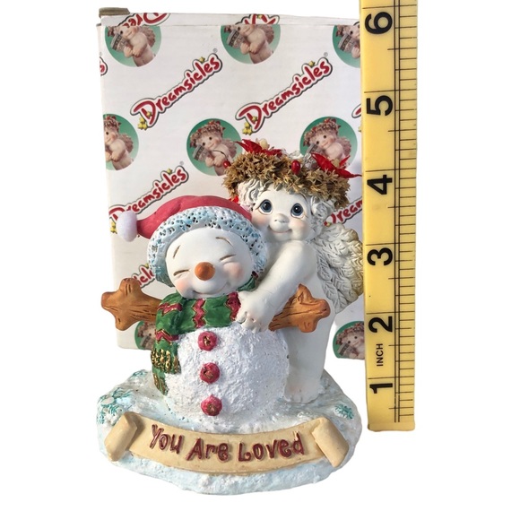 Dreamsicles Cherub Angel Snowman Figurine You Are Loved Christmas Kristin 2003 - Picture 5 of 9